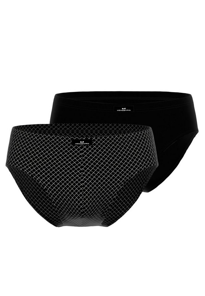 GÖTZBURG Slip GÖTZBURG Herren Slip schwarz bedruckt 2er Pack (2-St) von GÖTZBURG