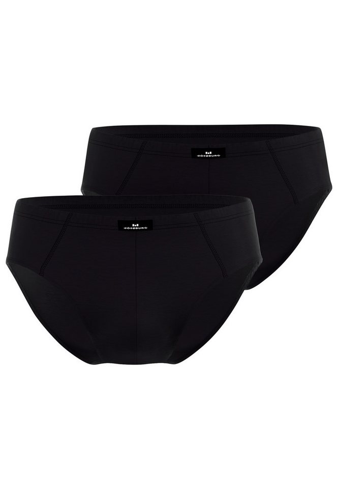 GÖTZBURG Slip GÖTZBURG Herren Slip schwarz uni 2er Pack (2-St) von GÖTZBURG