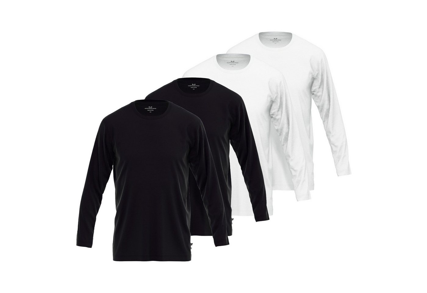 GÖTZBURG T-Shirt Herren T-Shirt 4er Pack Baumwolle Langarmshirt 4P (Packung, 4er Pack) von GÖTZBURG