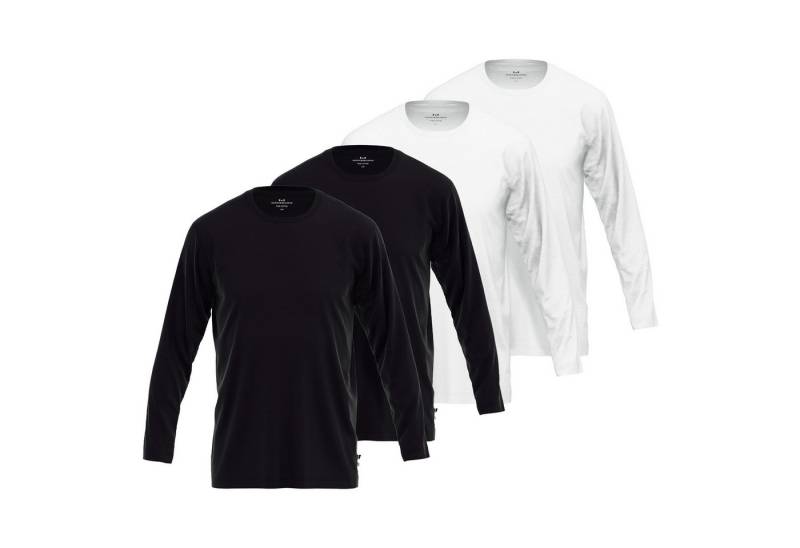 GÖTZBURG T-Shirt Herren T-Shirt 4er Pack Baumwolle Langarmshirt 4P (Packung, 4er Pack) von GÖTZBURG