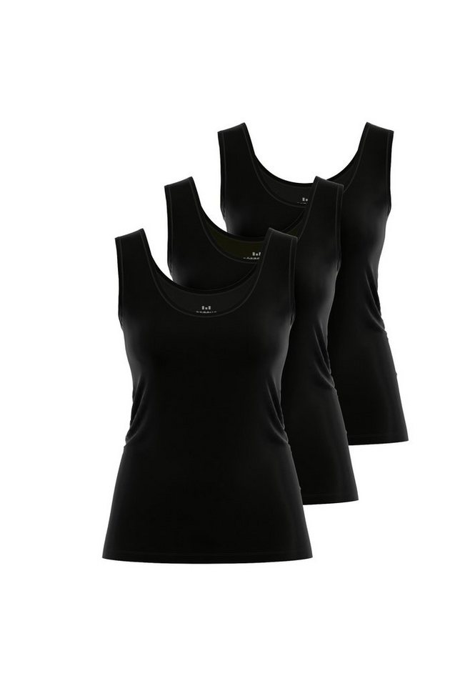 GÖTZBURG Unterhemd GÖTZBURG Damen Tank-Top schwarz uni 3er Pack (3-St) von GÖTZBURG