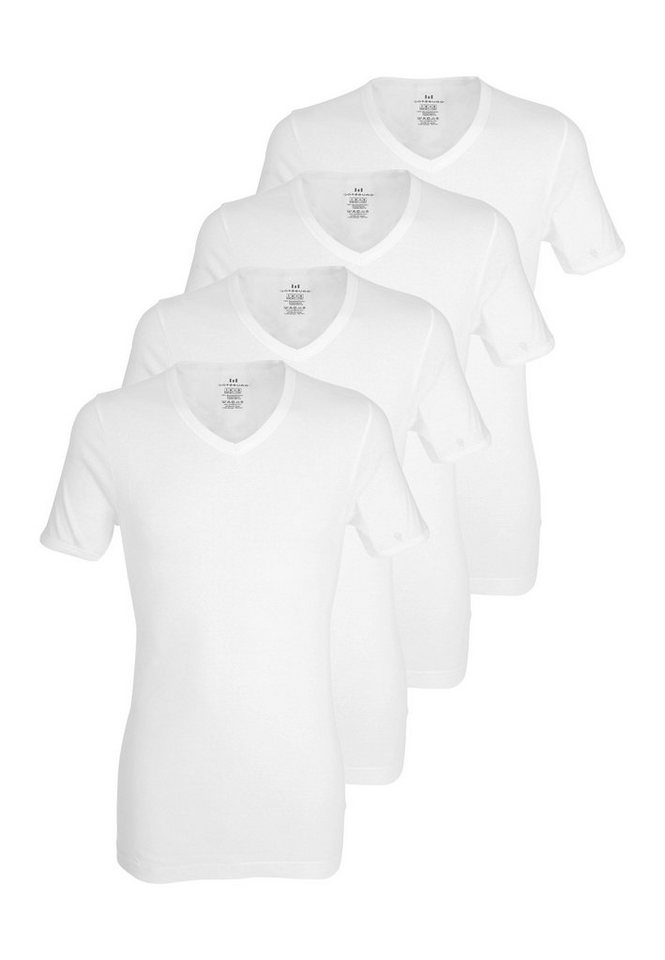 GÖTZBURG Unterhemd GÖTZBURG Herren T-Shirt weiß uni 4er Pack (4-St) von GÖTZBURG