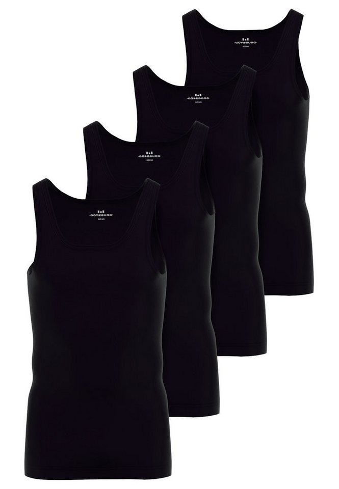 GÖTZBURG Unterhemd GÖTZBURG Herren Tank-Top schwarz uni 4er Pack (4-St) von GÖTZBURG