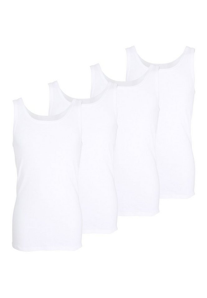 GÖTZBURG Unterhemd GÖTZBURG Herren Tank-Top weiß uni 4er Pack (4-St) von GÖTZBURG