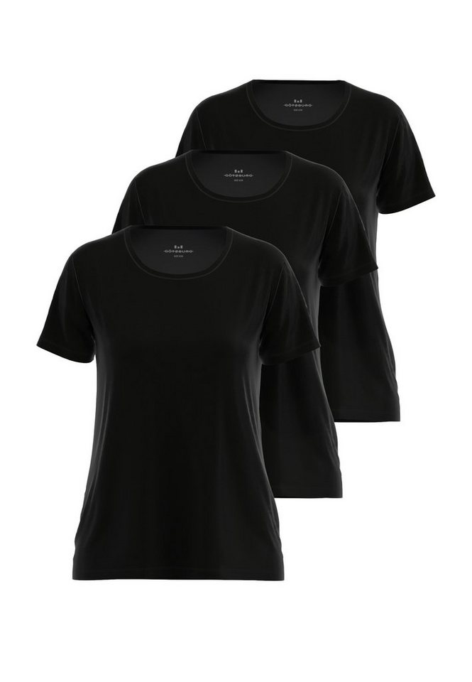 GÖTZBURG Unterziehshirt GÖTZBURG Damen Shirt schwarz uni 3er Pack (3-St) von GÖTZBURG