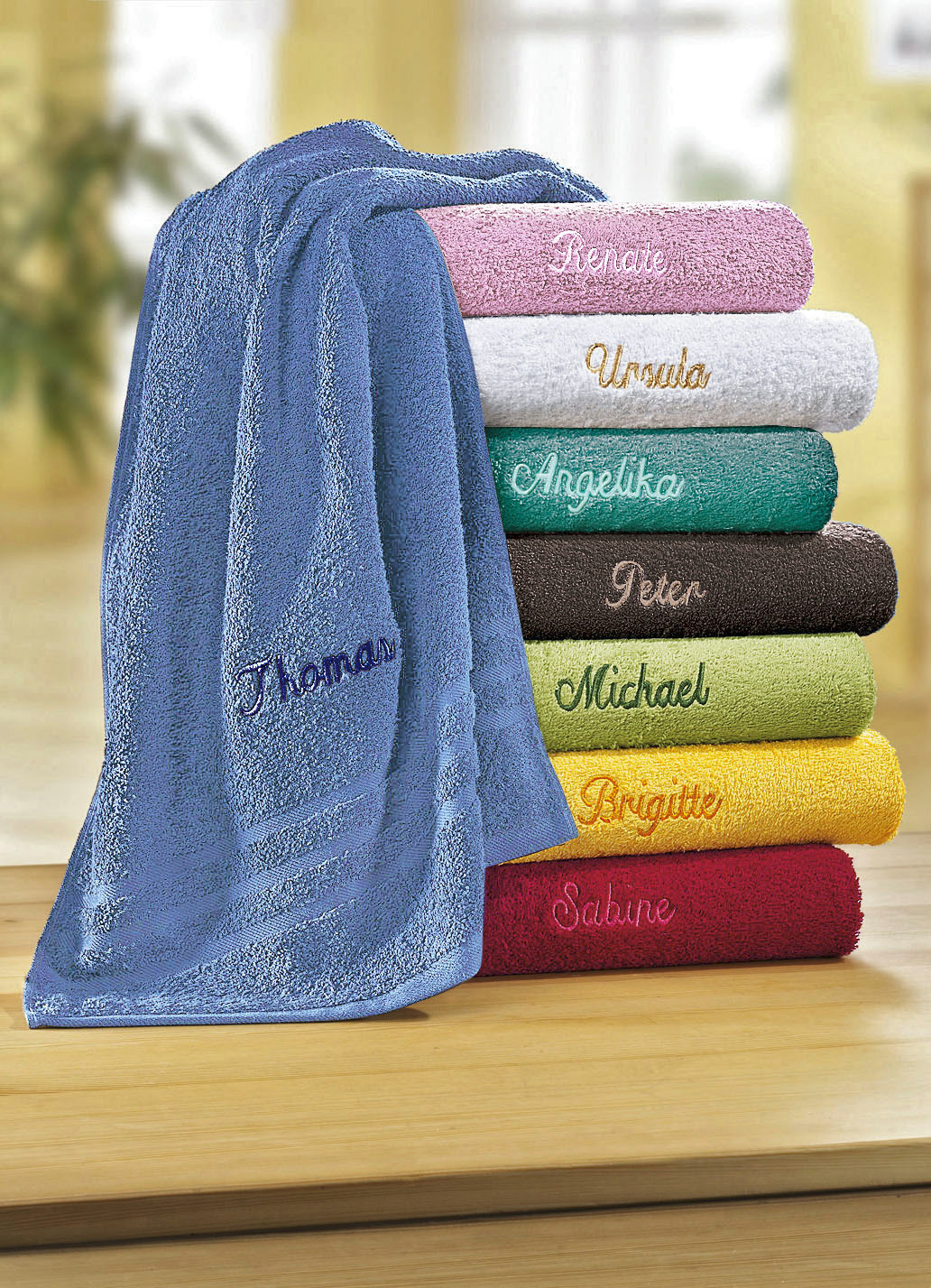 Walkfrottier-Serie bestickbar ohne Aufpreis, Größe 200 (1 Handtuch, 50/100 cm), Blau von GÖZZE