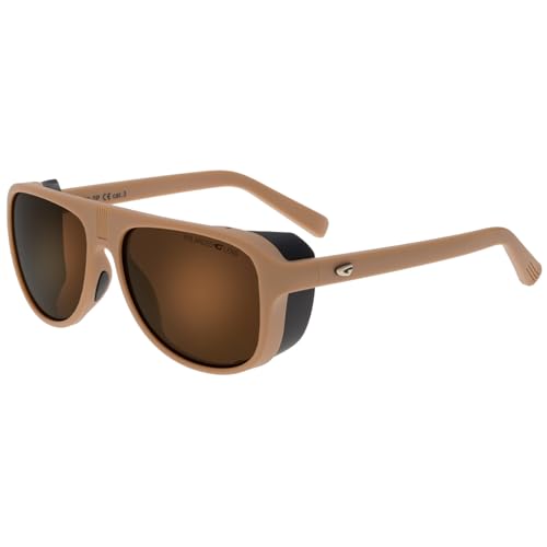 GOG Eyewear Polarisierte Sonnenbrille mit UV400-Schutz und Seitenschutz für Damen und Herren TR90 Grilamid (braun) von GOG