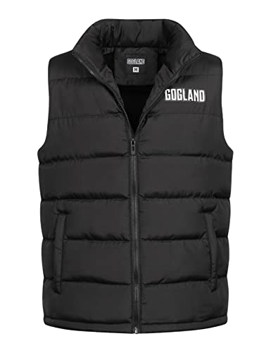 GOGLAND Tjörn Unisex Steppweste mit Stehkragen und Reißverschluss, Seitentaschen und Innentasche, Unisex für Damen und Herren (as3, alpha, l, regular, regular, schwarz) von GOGLAND