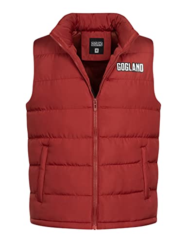 GOGLAND Tjörn Unisex Steppweste mit Stehkragen und durchgehendem Reißverschluss, Seitentaschen und Innentasche, Unisex für Damen und Herren in 8 Farben (as3, alpha, m, regular, regular, rot) von GOGLAND