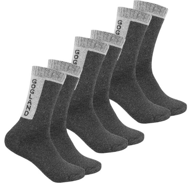 GOGLAND Wandersocken GOGLAND® "Trekking" Outdoor Socken 3 Paar (3 Paar) perfekter Sitz, ohne zu verrutschen von GOGLAND