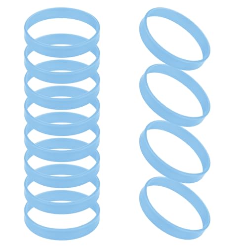 GOGO 12 Stück Silikonarmband Silikon Jelly Armbänder für Kinder, Gummi Armreifen für Partyzubehör- Cambridge Blau von GOGO