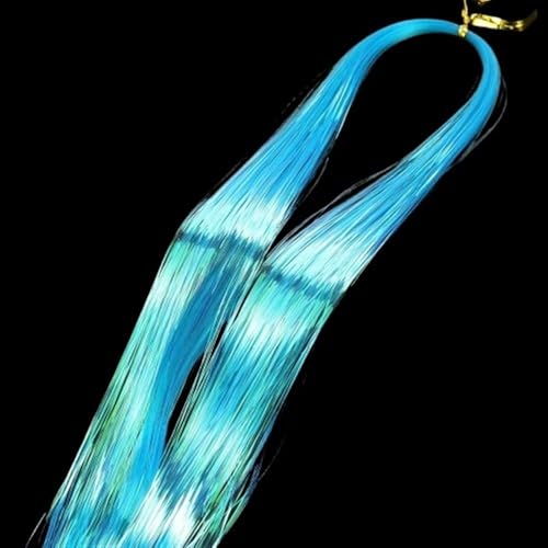 Haar-Glitzer-String-Extensions, 50 cm glänzende Fäden, Glitzer-Haar-Lametta-Set, Zubehör, Haar-Lametta for Damen-Kopfschmuck(Blue) von GOHAPY