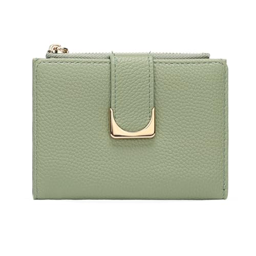 GOIACII Damen-Geldbörse, klein, RFID-blockierend, kompakt, mit Reißverschluss, A01-grün von GOIACII