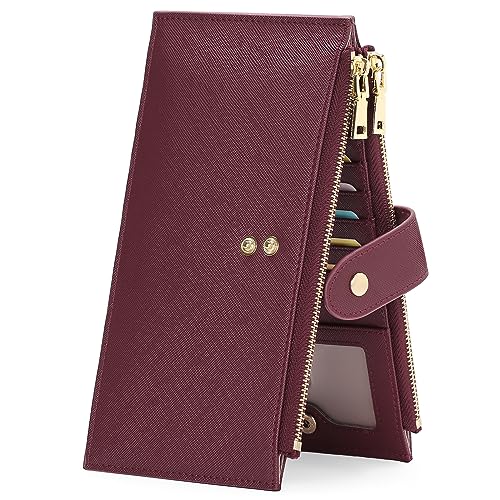 GOIACII Slim Multi-Slot Wallet RFID-Blockierung Lange Geldbörse Frauen Kreditkarteninhaber Zipper Münze Geldbörse Karte Brieftasche Frauen von GOIACII