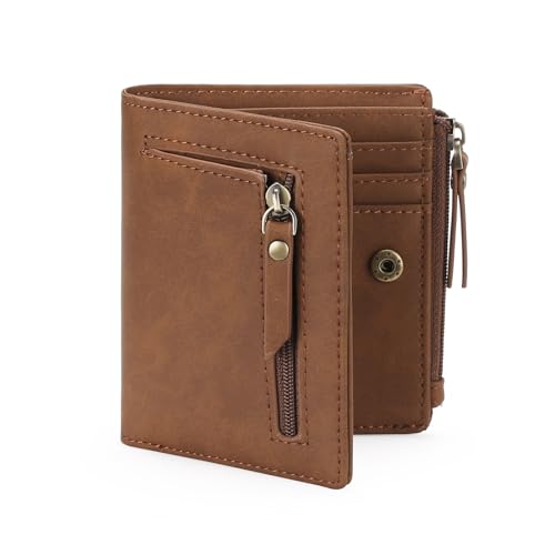 GOIACII Geldbeutel Damen Klein und im Kurzformat mit RFID Blockierung, Portemonnaie Damen Leder Münzfach Brieftasche, Mini Kurzer Geldbörse für Frauen von GOIACII