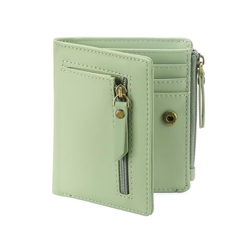 GOIACII Geldbeutel Damen Klein und im Kurzformat mit RFID Blockierung, Portemonnaie Damen Leder Münzfach Brieftasche, Mini Kurzer Geldbörse für Frauen von GOIACII