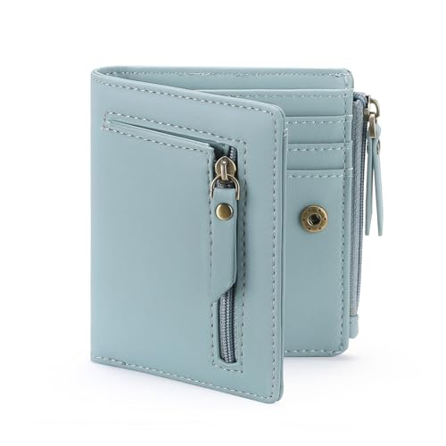 GOIACII Geldbeutel Damen Klein und im Kurzformat mit RFID Blockierung, Portemonnaie Damen Leder Münzfach Brieftasche, Mini Kurzer Geldbörse für Frauen von GOIACII