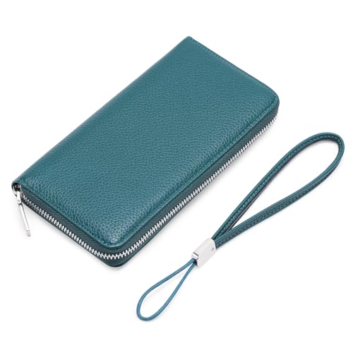 GOIACII Geldbörsen Damen Große Kapazität Lange Portemonnaie Gross Karteninhaber Geldbörse für Frauen mit RFID-Blockierung und Abnehmbare Handgelenk von GOIACII