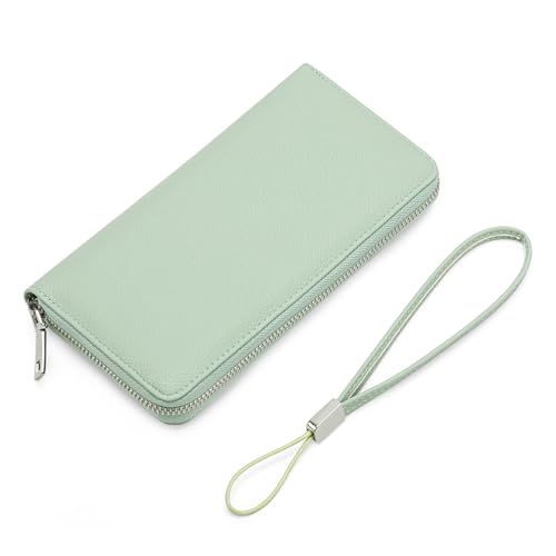 GOIACII Geldbörsen Damen Große Kapazität Lange Portemonnaie Gross Karteninhaber Geldbörse für Frauen mit RFID-Blockierung und Abnehmbare Handgelenk von GOIACII