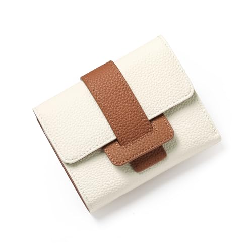 GOIACII Geldbörse Damen Klein und im Kurzformat Portemonnaie Damen 16 Kartenfäche und 2 ID Fenster mit Zipper Münzfach Druckknopf Brieftasche für Frauen von GOIACII