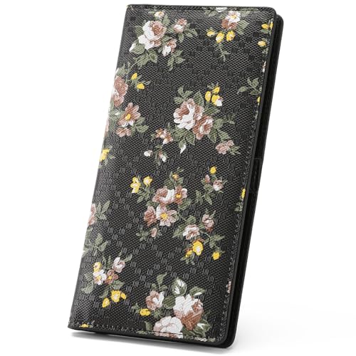 GOIACII Geldbörse Damen Groß mit RFID Schutz Slim Portemonnaie für Frauen Langformat mit 11 Kartenfächer & Fotofenster von GOIACII