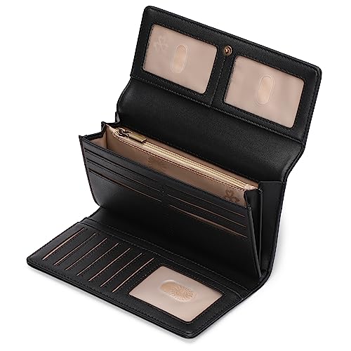 GOIACII Geldbörse Damen Große Portemonnaie Kunstleder RFID Blocking Groß und im Langformat Geldbeutel für Frauen von GOIACII