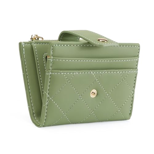 GOIACII Geldbörse Damen Klein PU Leder Minimalism Portemonnaie mit Zipper Münzfach Kurze Brieftasche mit Mehreren Fächern von GOIACII
