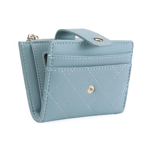 GOIACII Geldbörse Damen Klein PU Leder Minimalism Portemonnaie mit Zipper Münzfach Kurze Brieftasche mit Mehreren Fächern von GOIACII