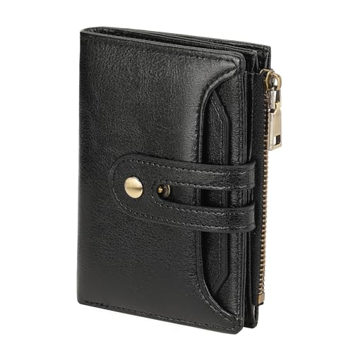 GOIACII Geldbörse Damen Klein RFID Blocking Portemonnaie für Frauen Leder Geldbeutel Große Kapazität Mit Reißverschlusstasche von GOIACII