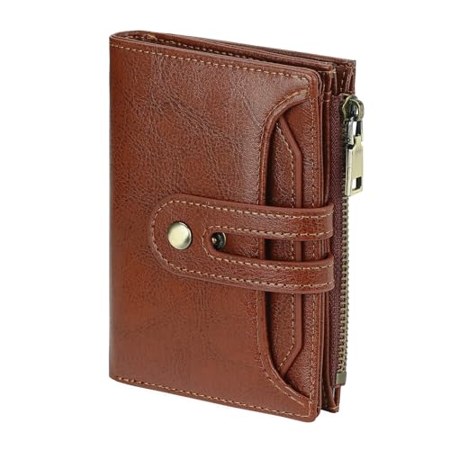 GOIACII Geldbörse Damen Klein RFID Blocking Portemonnaie für Frauen Leder Geldbeutel Große Kapazität Mit Reißverschlusstasche von GOIACII