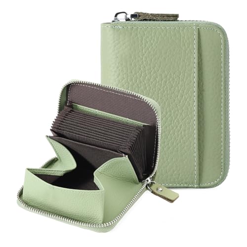GOIACII Geldbörse Damen Leder Kreditkartenetui, RFID-Schutz Klein Portemonnaie Damen mit viele Fächer und Münzfach, Geldtasche kleines Große Kapazität Kartenhalter für Frauen von GOIACII