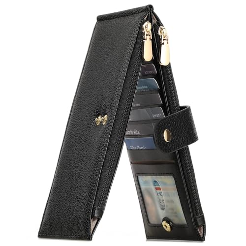 GOIACII Geldbörse Damen Kreditkartenetui Leder Große Kapazität Portemonnaie RFID-Blockierung Brieftasche Frauen von GOIACII