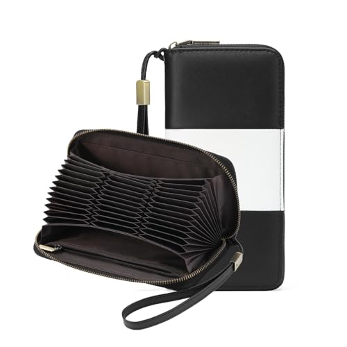 GOIACII Geldbörse Damen Leder RFID Blocking Große Portemonnaie LangformatPortmonee mit 36 Kartenfächer von GOIACII