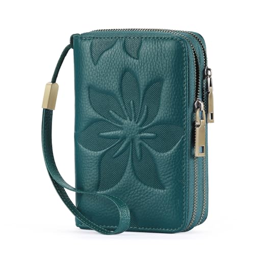 GOIACII Geldbörse Damen Leder Portemonnaie Mittelgroß für Frauen Geldbeutel Brieftasche mit RFID Schutz von GOIACII