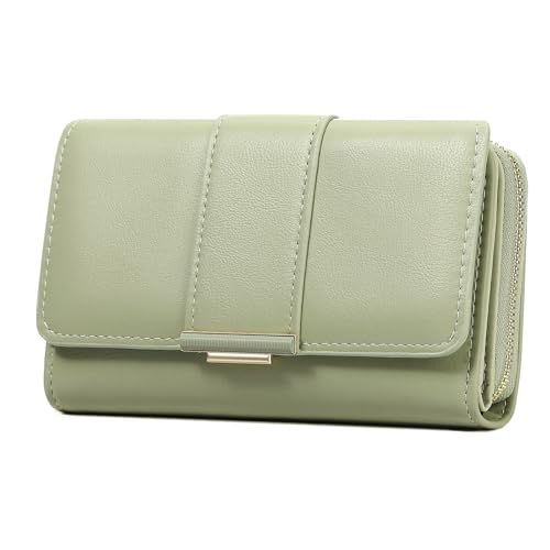 GOIACII Geldbörse Damen Mittelgroß PU Leder Portemonnaie Damen Viele Fächern Große Kapazität Zipper Münzfach Brieftasche Frauen von GOIACII