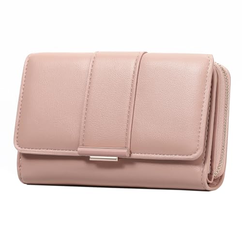 GOIACII Geldbörse Damen Mittelgroß PU Leder Portemonnaie Damen Viele Fächern Große Kapazität Zipper Münzfach Brieftasche Frauen von GOIACII