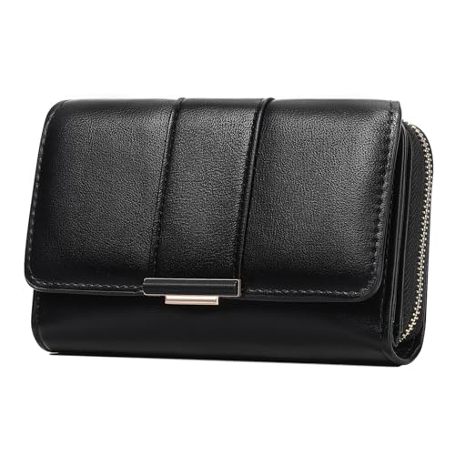 GOIACII Geldbörse Damen Mittelgroß PU Leder Portemonnaie Damen Viele Fächern Große Kapazität Zipper Münzfach Brieftasche Frauen von GOIACII