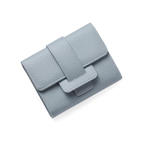 GOIACII Geldbörse Damen Klein und im Kurzformat Portemonnaie Damen 16 Kartenfäche und 2 ID Fenster mit Zipper Münzfach Druckknopf Brieftasche für Frauen von GOIACII