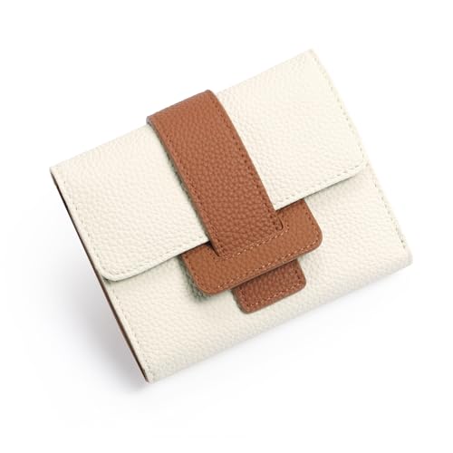 GOIACII Kleine Damen Geldbörse RFID-blockierend Damen Kartenhalter Kompakt Mini Geldbörse Leder Schwarz, Braun, Classic von GOIACII