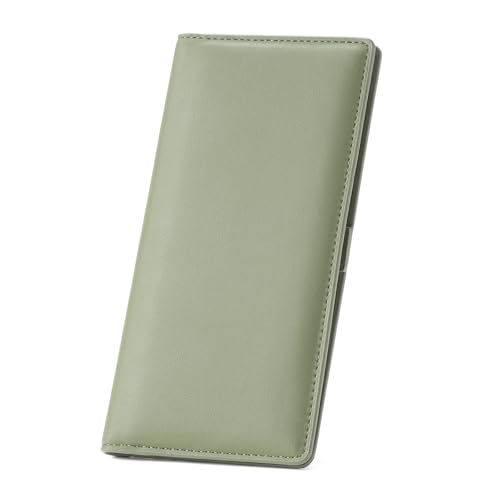 GOIACII Damen-Geldbörse, RFID-blockierend, Kreditkartenetui mit 2 Reißverschlussfächern, D02 Grün von GOIACII