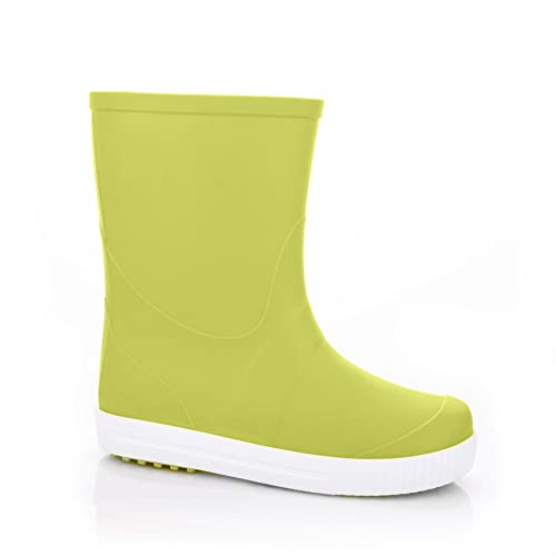 GOKIDS Kinder Gummistiefel Jungen Mädchen Regenstiefel mit Stabile Sohle 24-38 EU (Lindgrün, eu_footwear_size_system, big_kid, numeric, medium, numeric_34) von GOKIDS