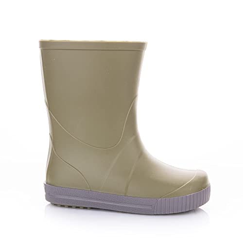 GOKIDS Kinder Gummistiefel Jungen Mädchen Regenstiefel mit Stabile Sohle 24-38 EU (Olive, eu_footwear_size_system, big_kid, numeric, medium, numeric_34) von GOKIDS