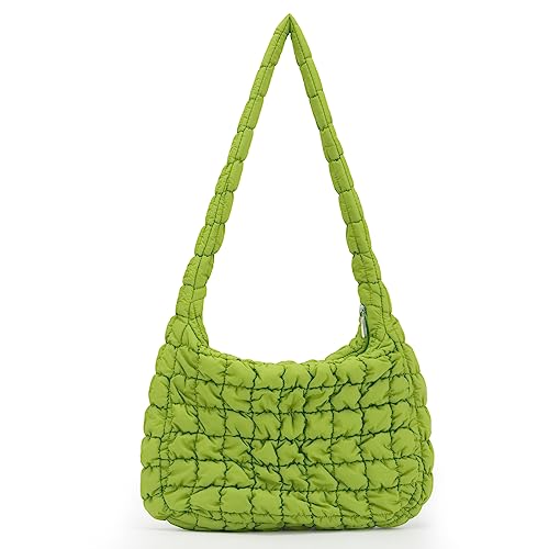 GOKTOW Puffer gesteppte Tragetasche,Gesteppte Umhängetasche,Puffy Tote Bag Purse,Große Nylon Hobo Handtasche von GOKTOW