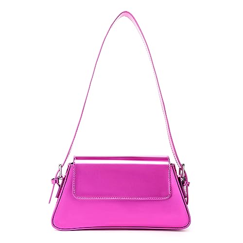 GOKTOW Y2K Geldbörse für Damen, Abendtasche, Handtasche, Umhängetasche, Metallic-Schultertasche, Hobo-Tasche für Party, Pink von GOKTOW