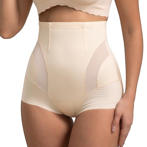 GOLD CARP Shapewear Damen Bauchweg Unterhose Body Shaper Miederhose Hohe Taille Miederslips Atmungsaktive Figurformende Unterwäsche,Beige,XL von GOLD CARP