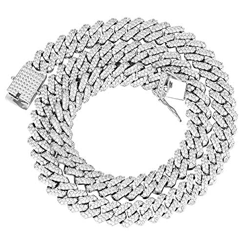 GOLD IDEA JEWELRY Hip Hop Halskette oder Armband, 14 Karat vergoldet/weißvergoldet, kubanische Miami-Gliederkette, 12 mm, 8.5 Inch, Gold, Zirkonia GOLD IDEA JEWELRY Hip Hop Halskette oder Armband, 14 Karat vergoldet/weißvergoldet, kubanische Miami-Gliederkette, 12 mm, 8.5 Inch, Gold, Zirkonia von GOLD IDEA JEWELRY