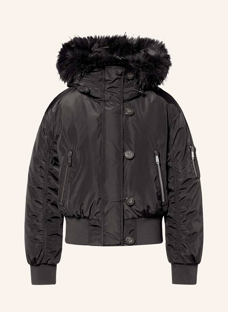 Goldbergh Daunen-Skijacke Jeanne Mit Abnehmbarem Kunstpelz schwarz von GOLDBERGH