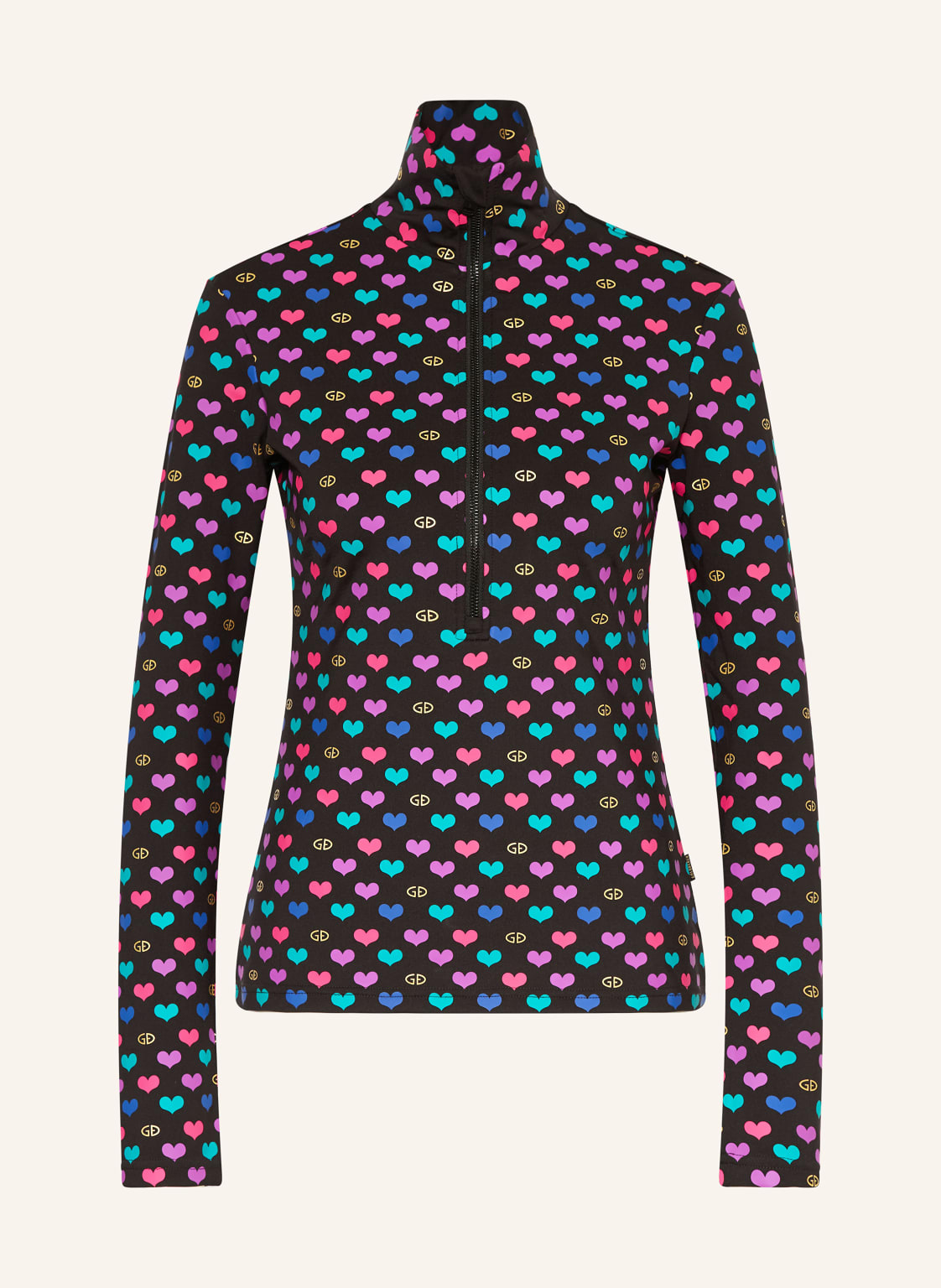 Goldbergh Midlayer Cuori schwarz von GOLDBERGH