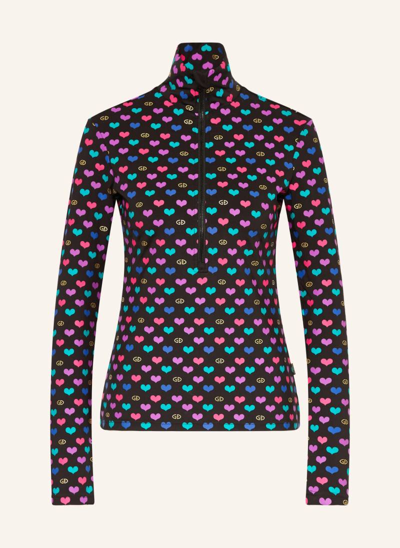 Goldbergh Midlayer Cuori schwarz von GOLDBERGH