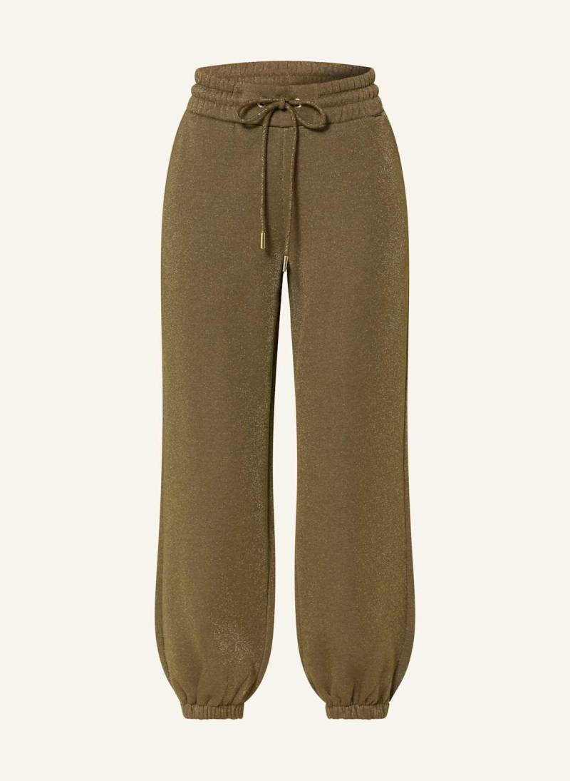 Goldbergh Sweatpants Glimpse Mit Glitzergarn gruen von GOLDBERGH